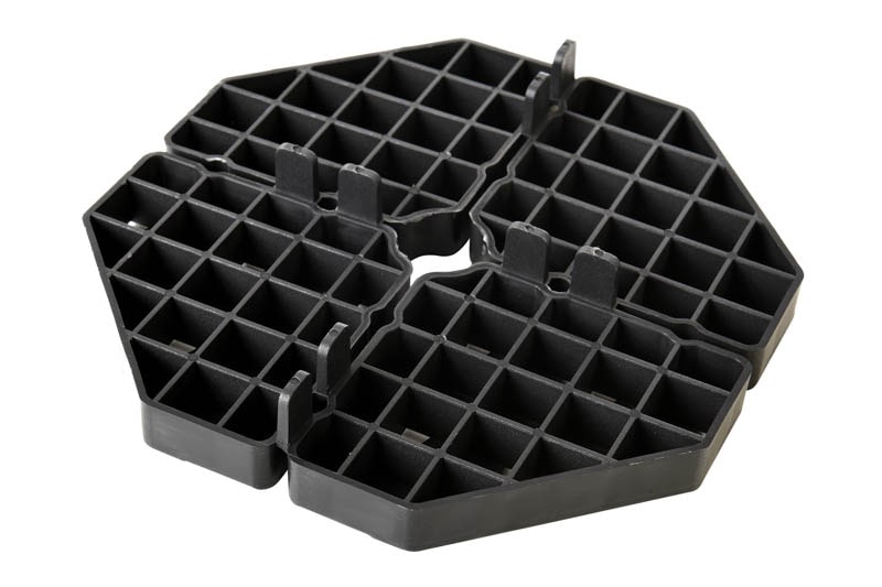Plattenlager PL16B, schwarz, 16 mm für Terrassenplatten