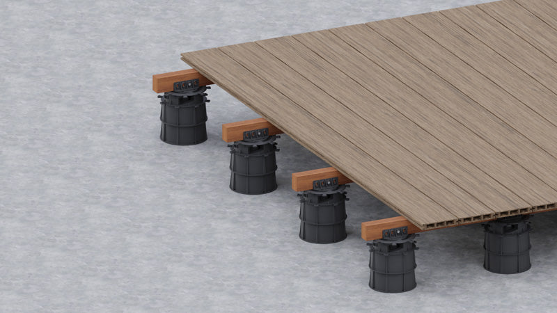 Stelzlager SPIRAL9 höhenverstellbar 150-170 mm für Holz- und Terrassendielen