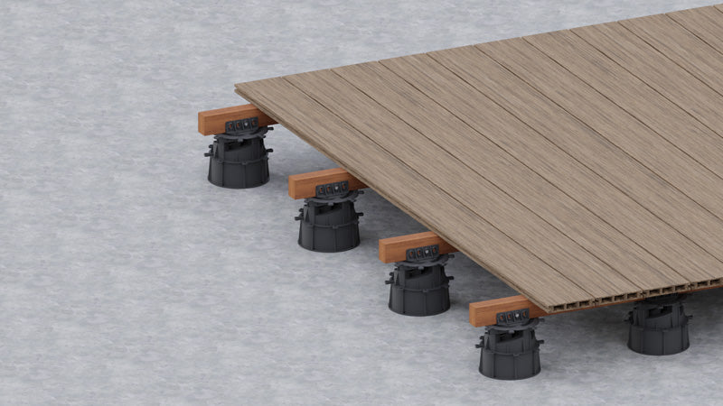 Stelzlager SPIRAL7 höhenverstellbar 110-130 mm für Holz- und Terrassendielen