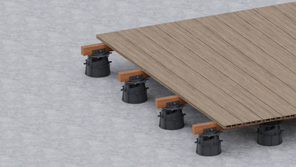 Stelzlager SPIRAL7 höhenverstellbar 110-130 mm für Holz- und Terrassendielen
