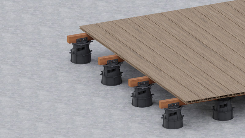 Stelzlager SPIRAL8 höhenverstellbar 130-150 mm für Holz- und Terrassendielen